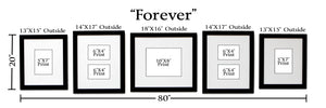 "Forever" 5-Frame Family Portrait Gallery with 3" Designer Mat
