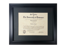 505 Black or Cherry Graduation Diploma/Certificate Frame