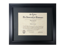Mahogany or Black Graduation Diploma/Certificate Frame