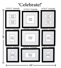 "Celebrate!" 9-Frame Family Portrait Gallery with 3" Designer Mat
