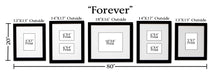 "Forever" 5-Frame Family Portrait Gallery with 3" Designer Mat