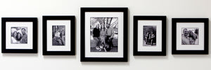 4-Picture Frame Family Portrait Gallery with 3 Designer Mat