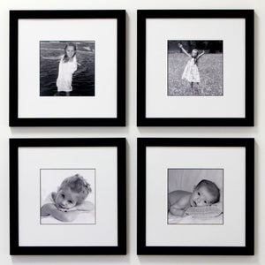 4 frame black and white collection for 8x8 prints